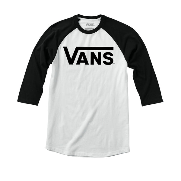 Camiseta Reglan para hombre color blanco y negro