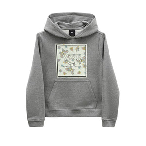 Hoodie Floral BX para mujer color gris