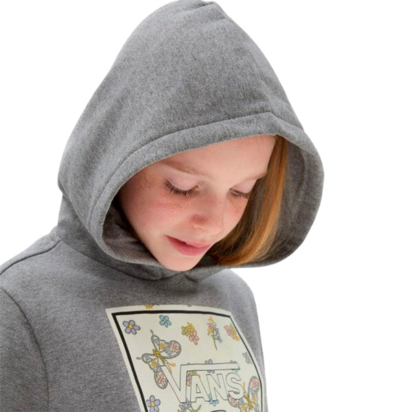 Hoodie Floral BX para mujer color gris