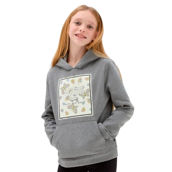 Hoodie Floral BX para mujer color gris