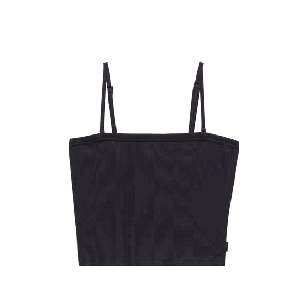 Camiseta Rib Tube para mujer color negro