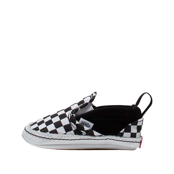 Tennis Slip On V para niño color negro y blanco