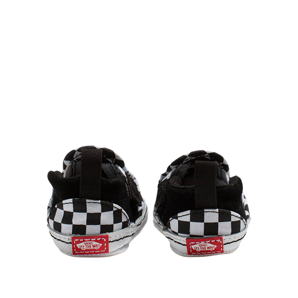 Tennis Slip On V para niño color negro y blanco