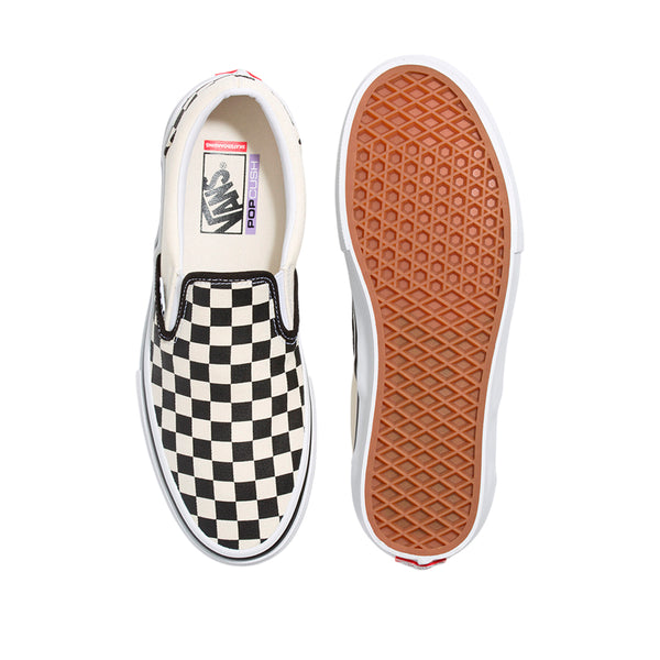 Tennis slip on SK para hombre color blanco y negro