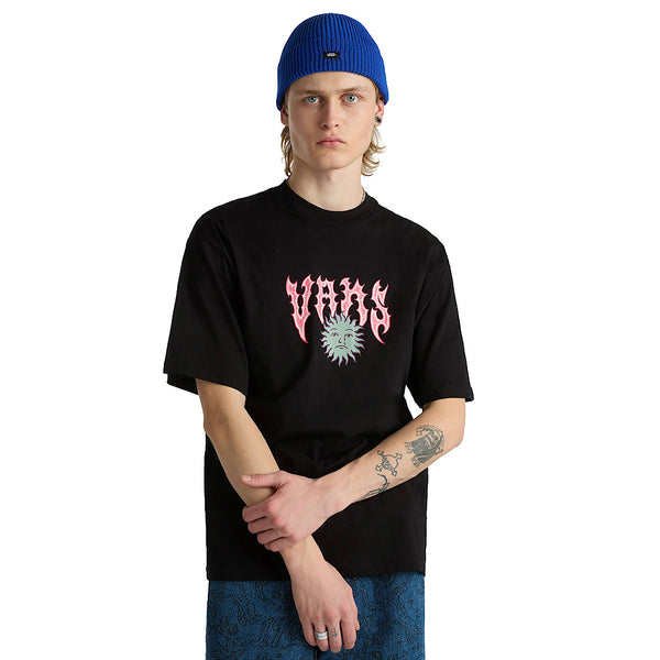 Camiseta Sunface para hombre color negro