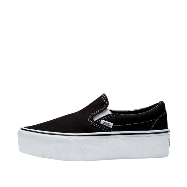 Tennis slip on unisex color negro y blanco