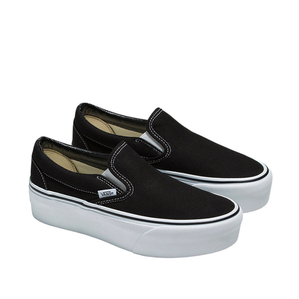 Tennis slip on unisex color negro y blanco