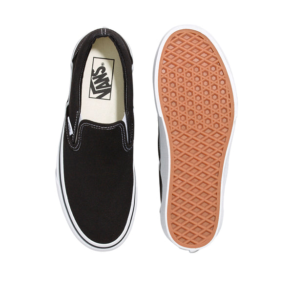 Tennis slip on unisex color negro y blanco
