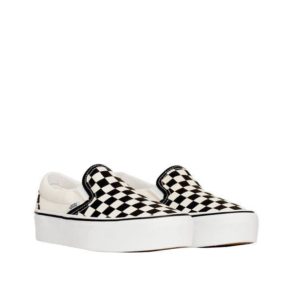 Tennis slip on unisex color blanco y negro