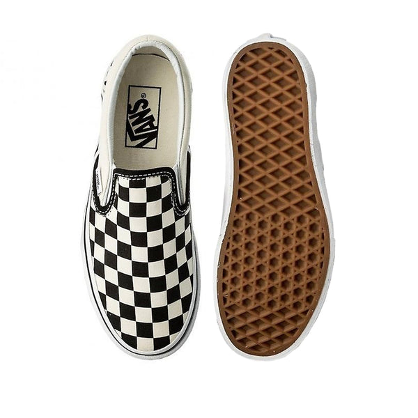 Tennis slip on unisex color blanco y negro