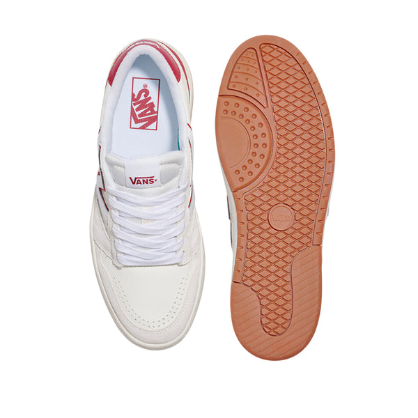 Tennis Lowland unisex color blanco y rojo