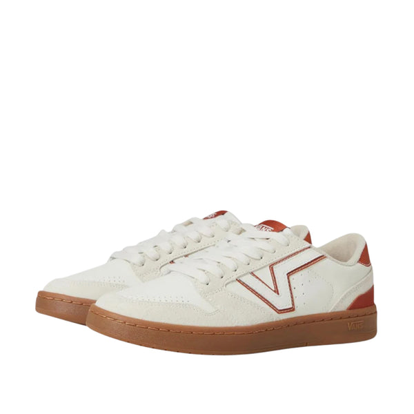 Tennis Lowland unisex color blanco y rojo
