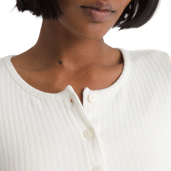 Camiseta Up para mujer color crema