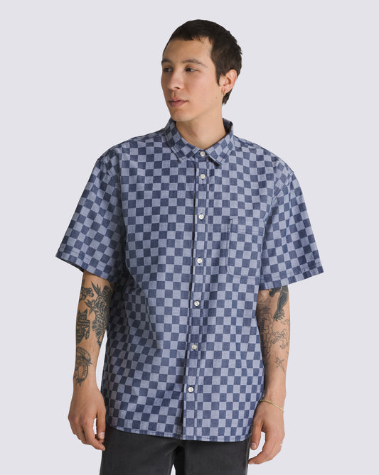 Wade Checkerboard Short Sleeve Woven